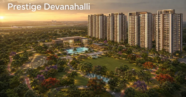 Prestige Devanahalli lifestyle image of a resident in a landscaped green setting